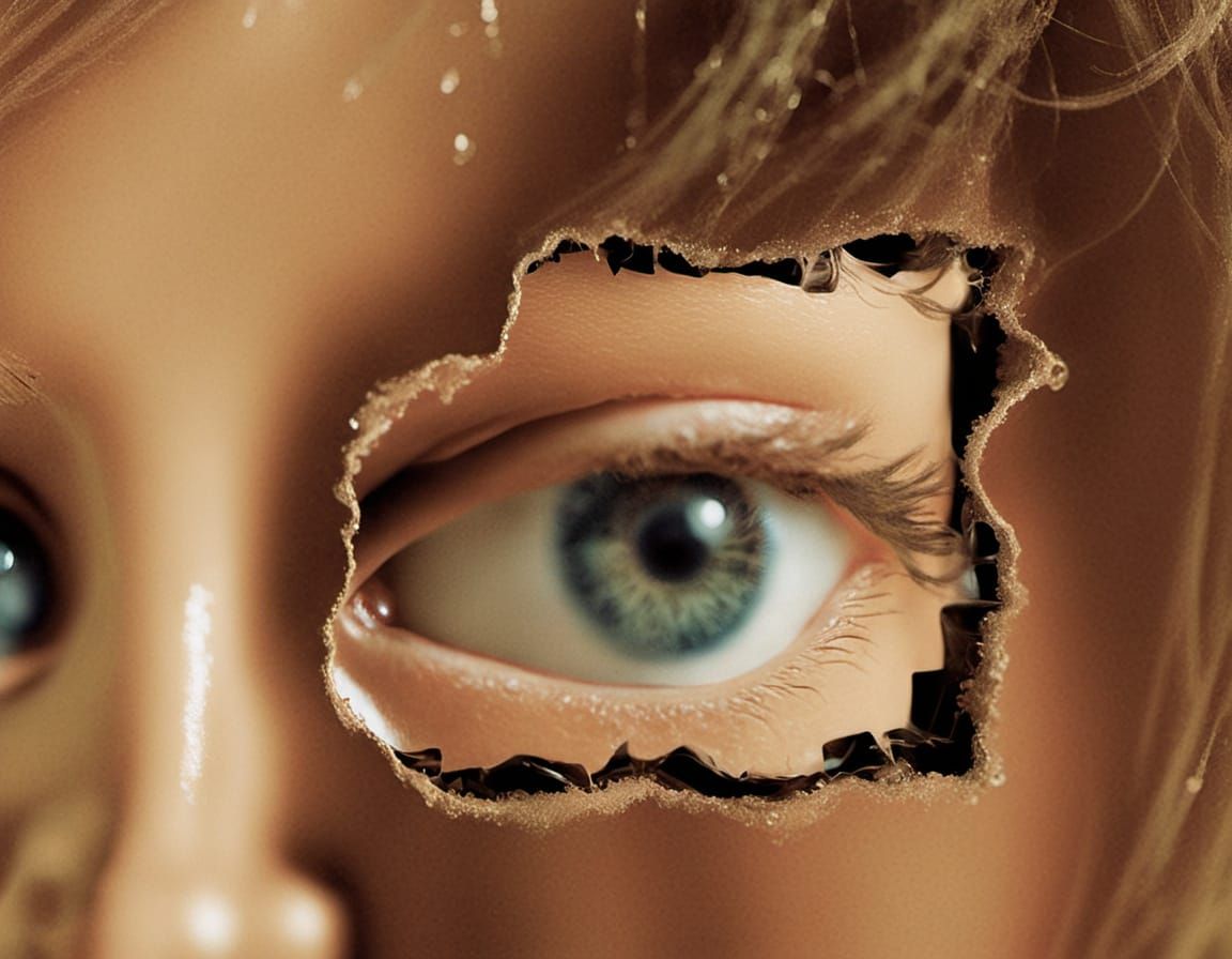 Inside-Out Photoillustration Cartonería Doll