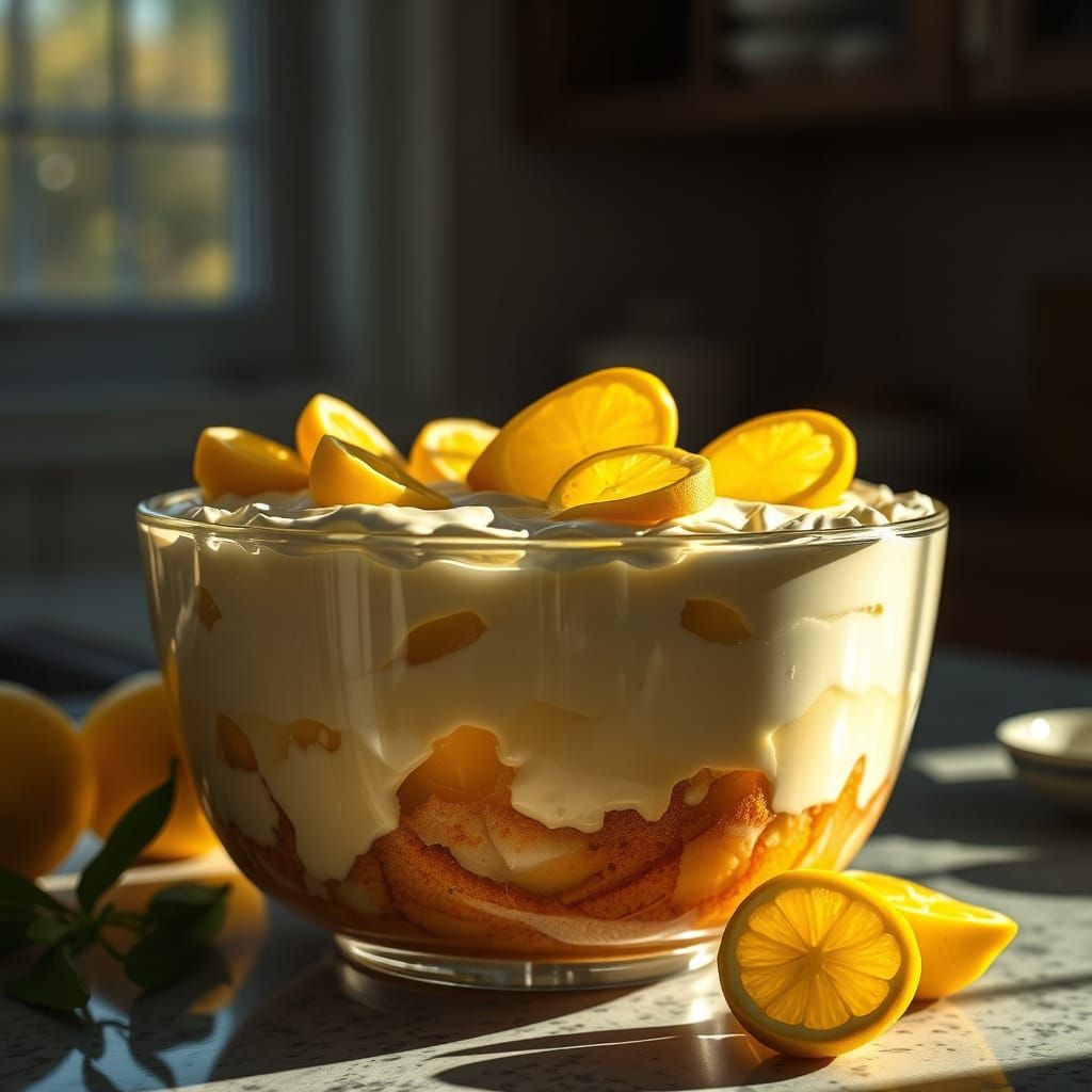 Sunlit Lemon Trifle with Candied Citrus