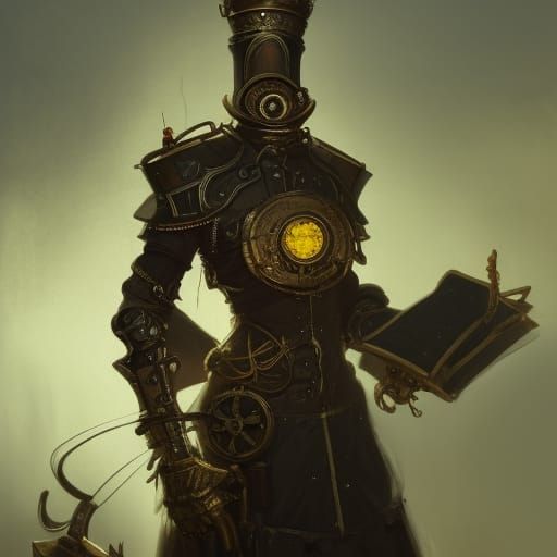 Victorian steampunk knight