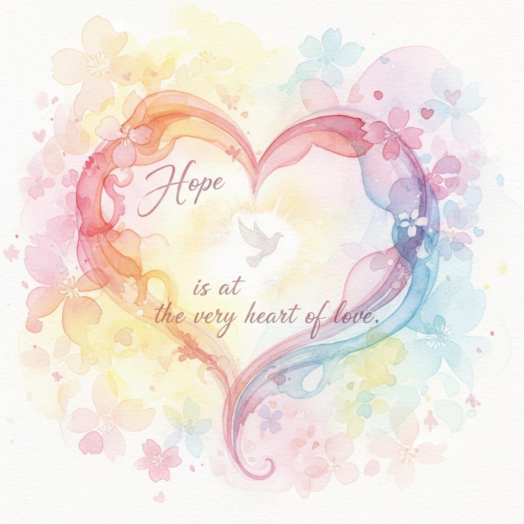 Hope at the Heart of Love in Watercolour