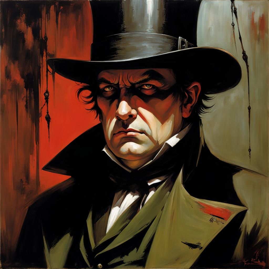 Disturbing Portrait of Mental Anguish in Horror Style