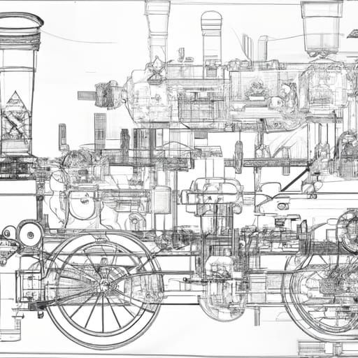 Steam Engine: Detailed Technical Sketch