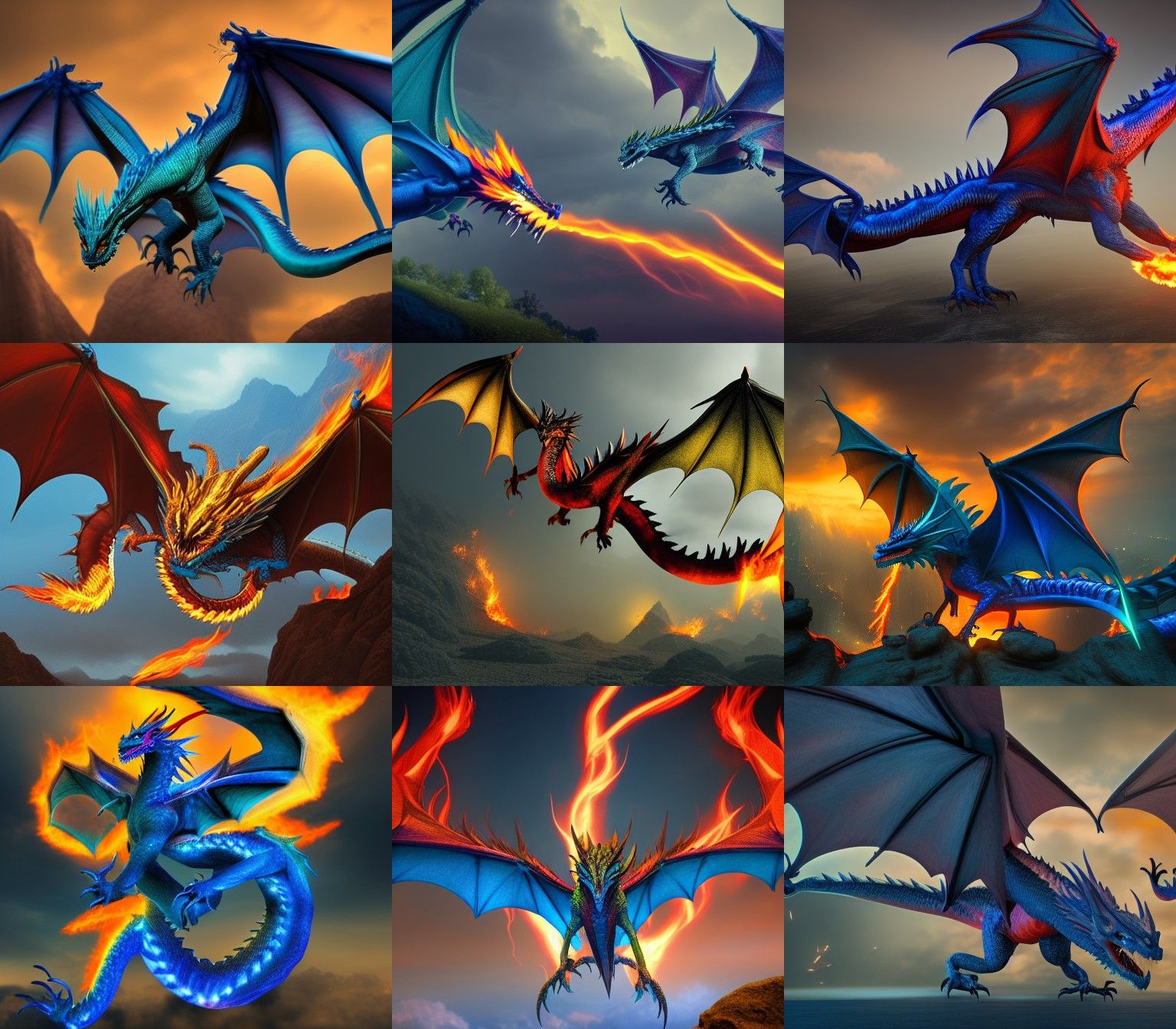 Dragons and Phoenixes Clash in Volumetric Lighting