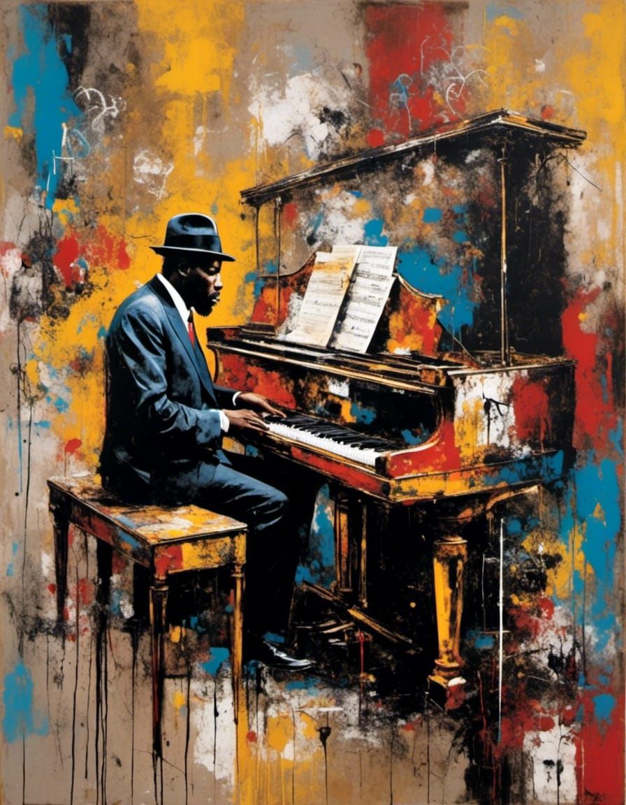 Jazz legend: Thelonious Monk (1917-1982) (Neo-expressionism)