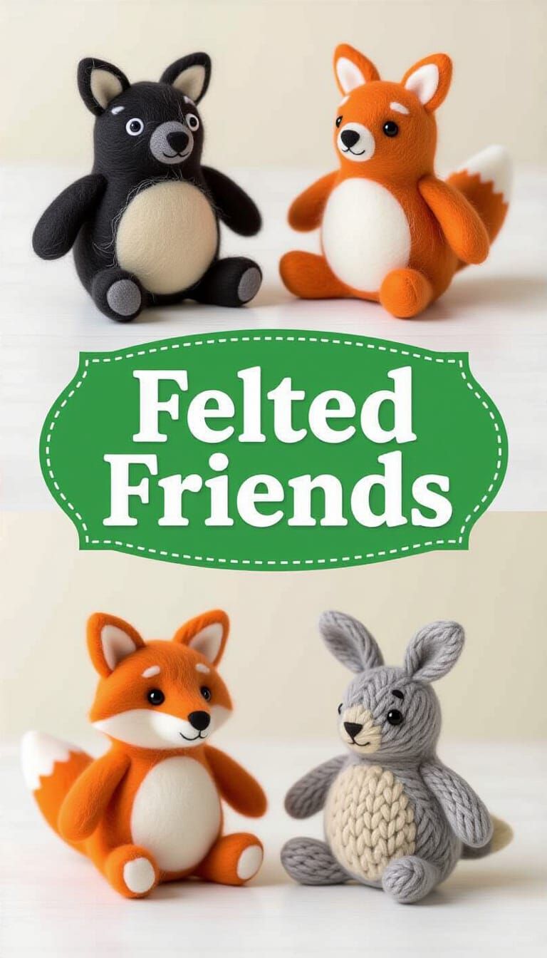 Adorable Felted Animal Figures: Needle Felting Art