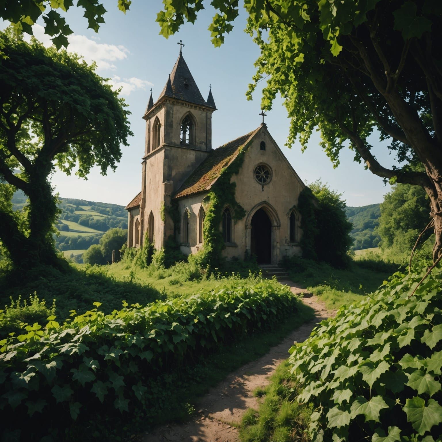 Abandoned Medieval Chapel Film Still