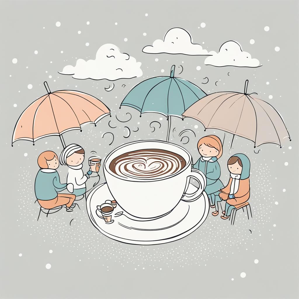 Whimsical Children's Winter Outlines in Pastel Shades