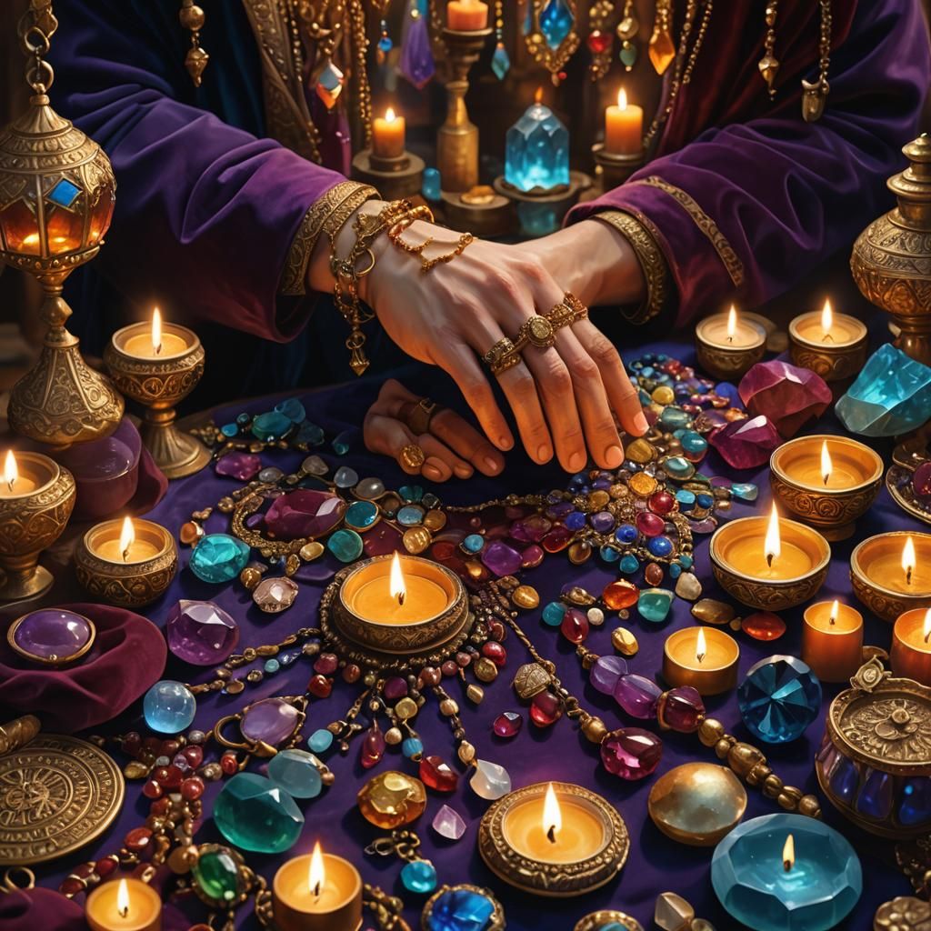 Opulent Jewels in a Mystical Bazaar