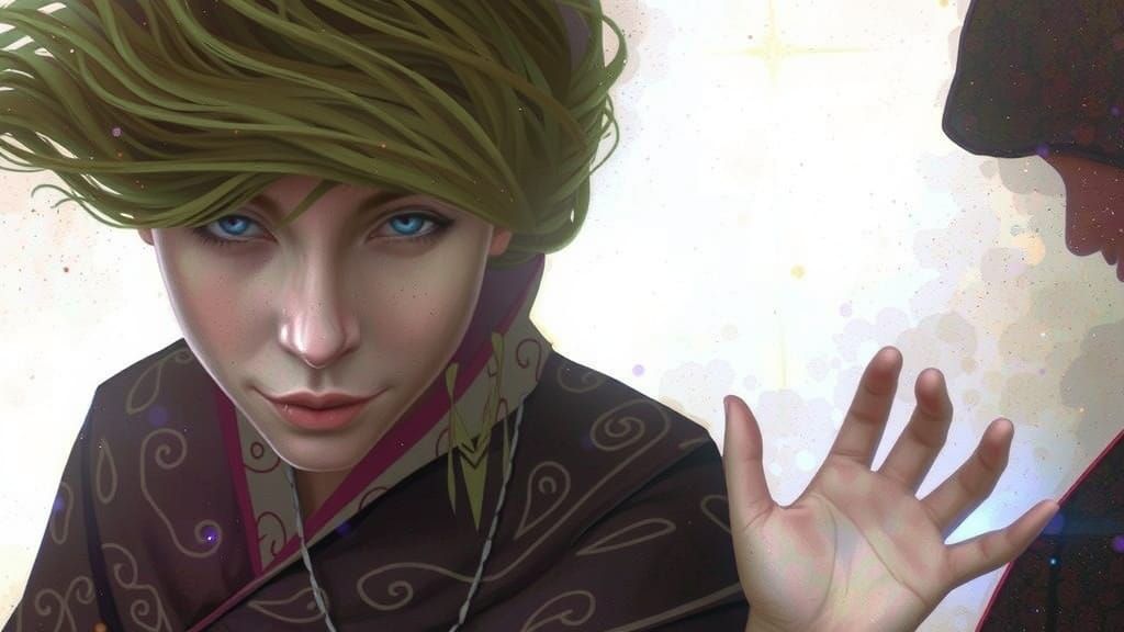 Surreal Futuristic Goddess in Neon-Lit Mystical Landscape