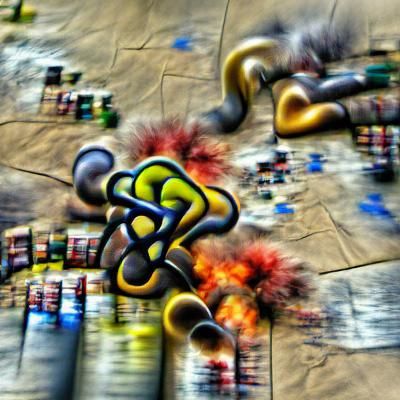 Dynamic Graffiti Bomb Abstract Art