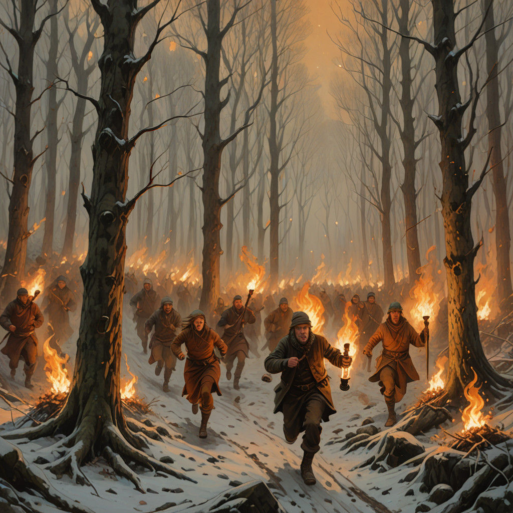 Celtic Winter Solstice Celebration in Vibrant Earthy Tones