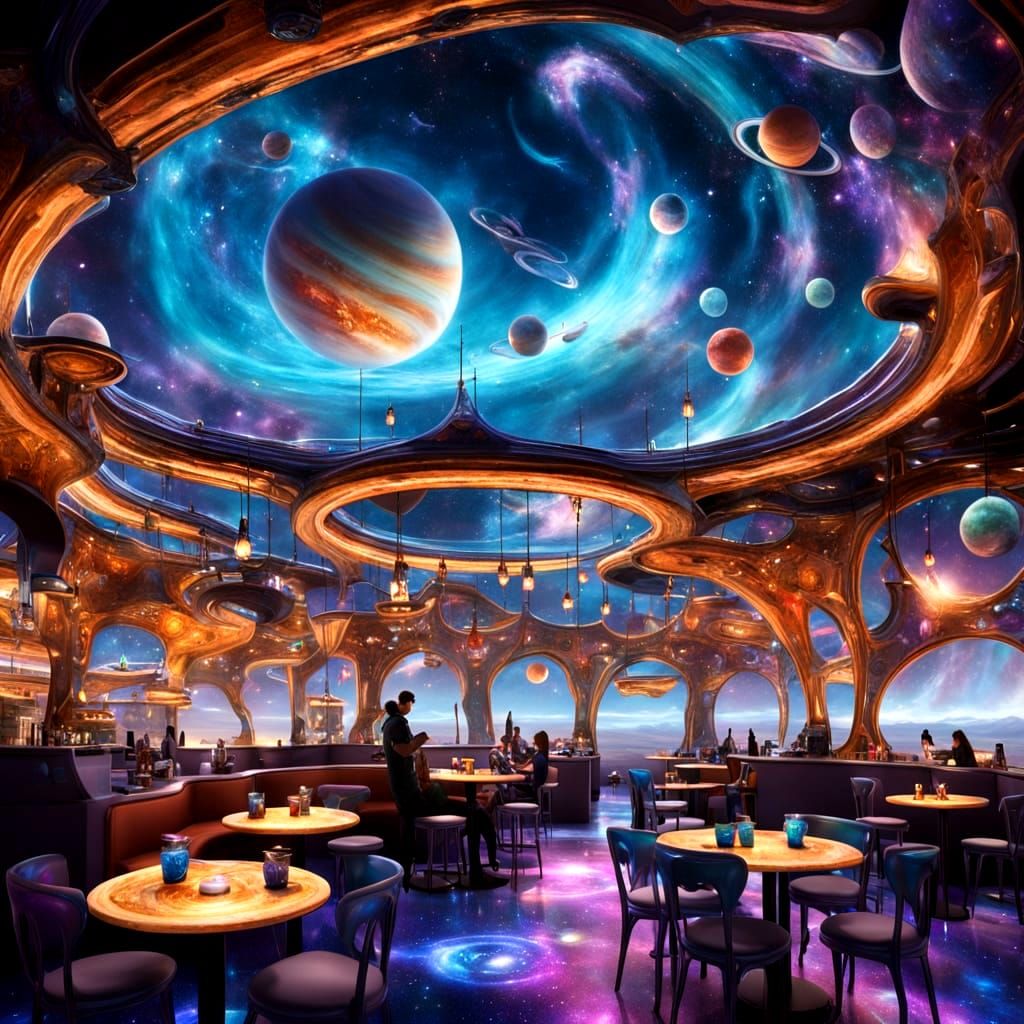 Cosmic Cafe on Saturn's Rings