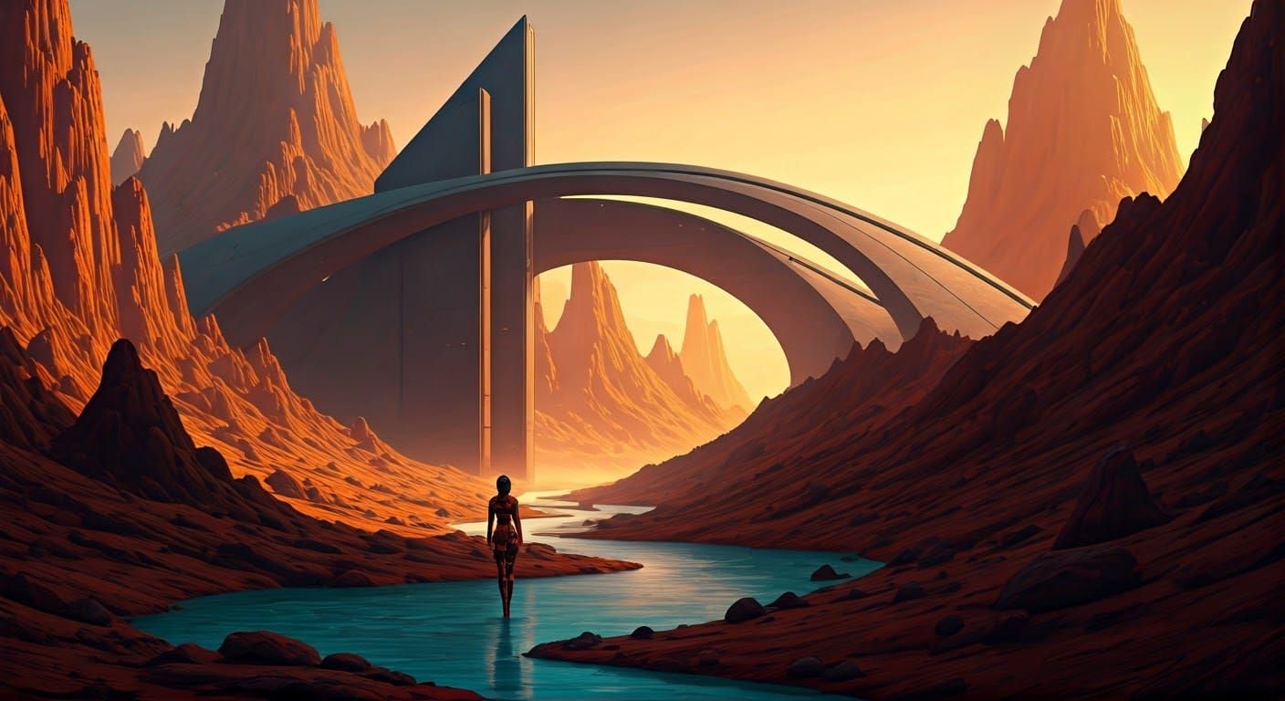 Futuristic Temple on Terra-Formed Venus