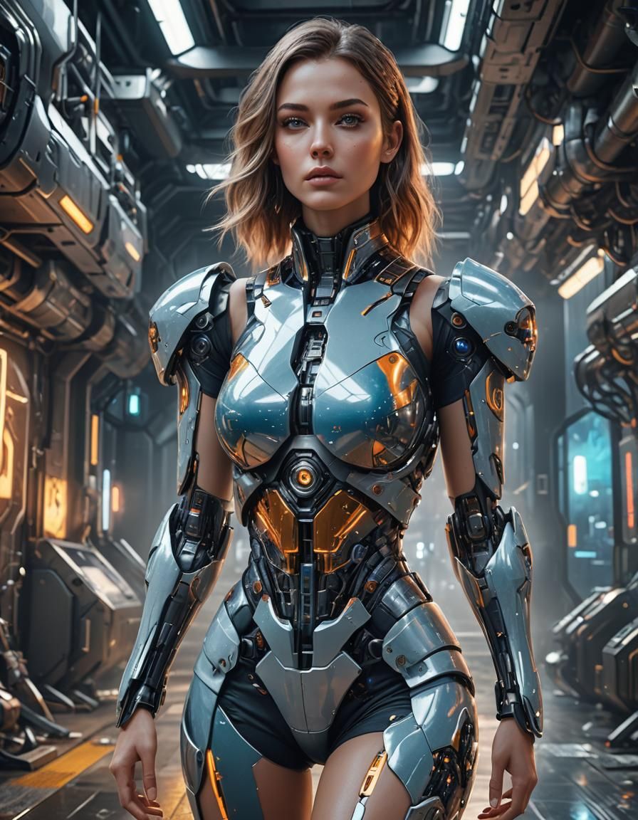 AI materialized in a woman