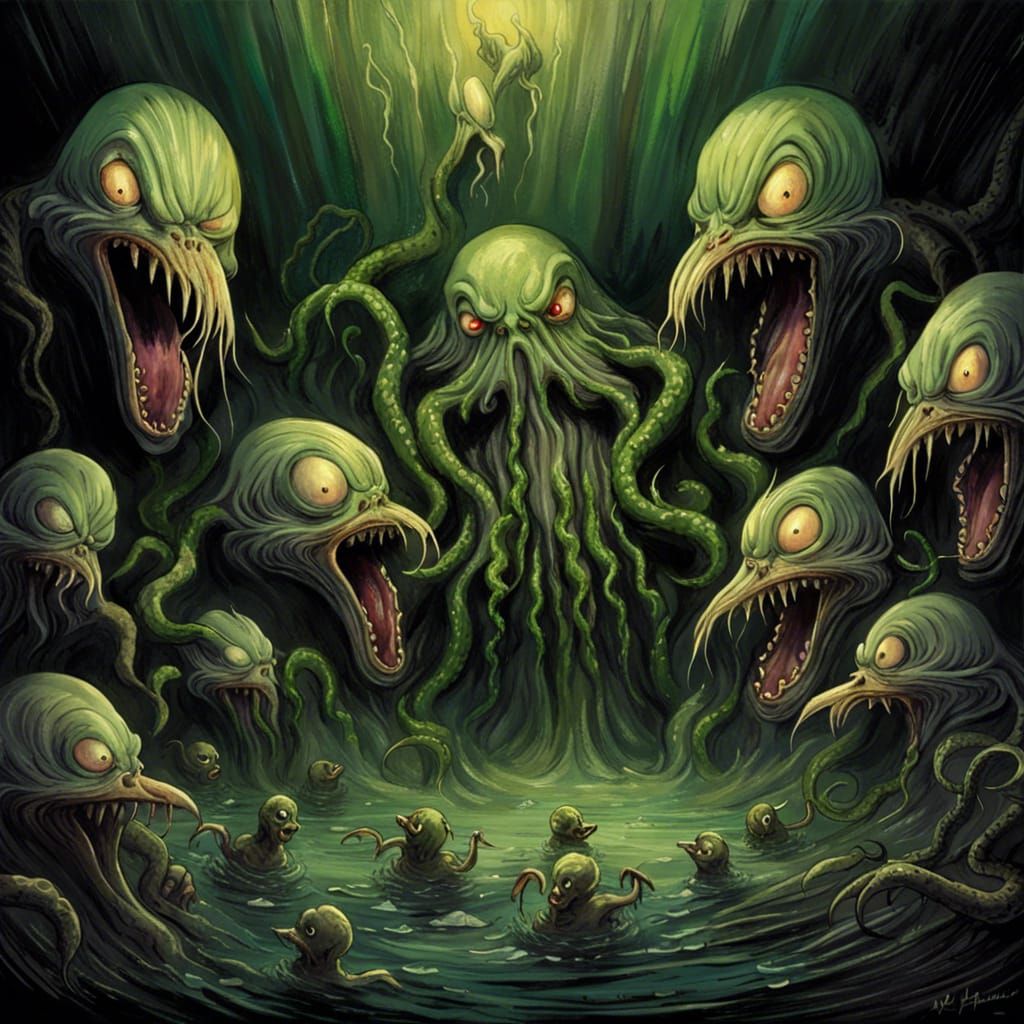 Cthulhu Donald Duck Hybrid Mayhem Attack