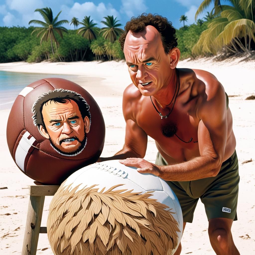 Tom Hanks and Wilson on Desert Island