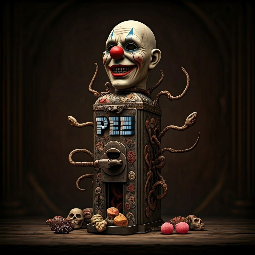 Gothic Pez Dispenser with Macabre Candies
