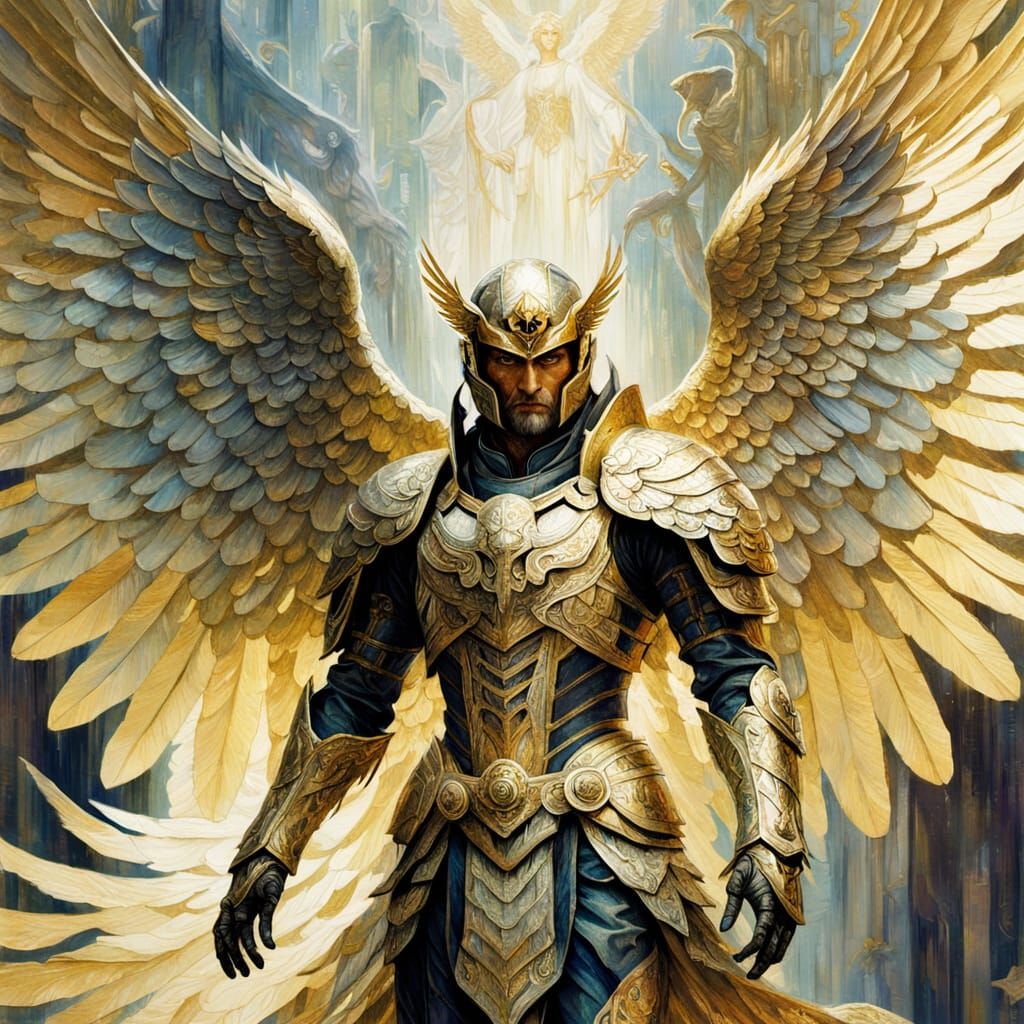 Six-Winged Seraph in Iridescent Glory