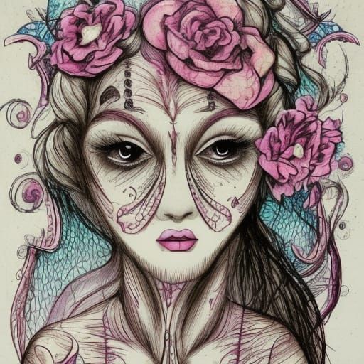 Detailed Skeleton Fairy Concept Art in 8K
