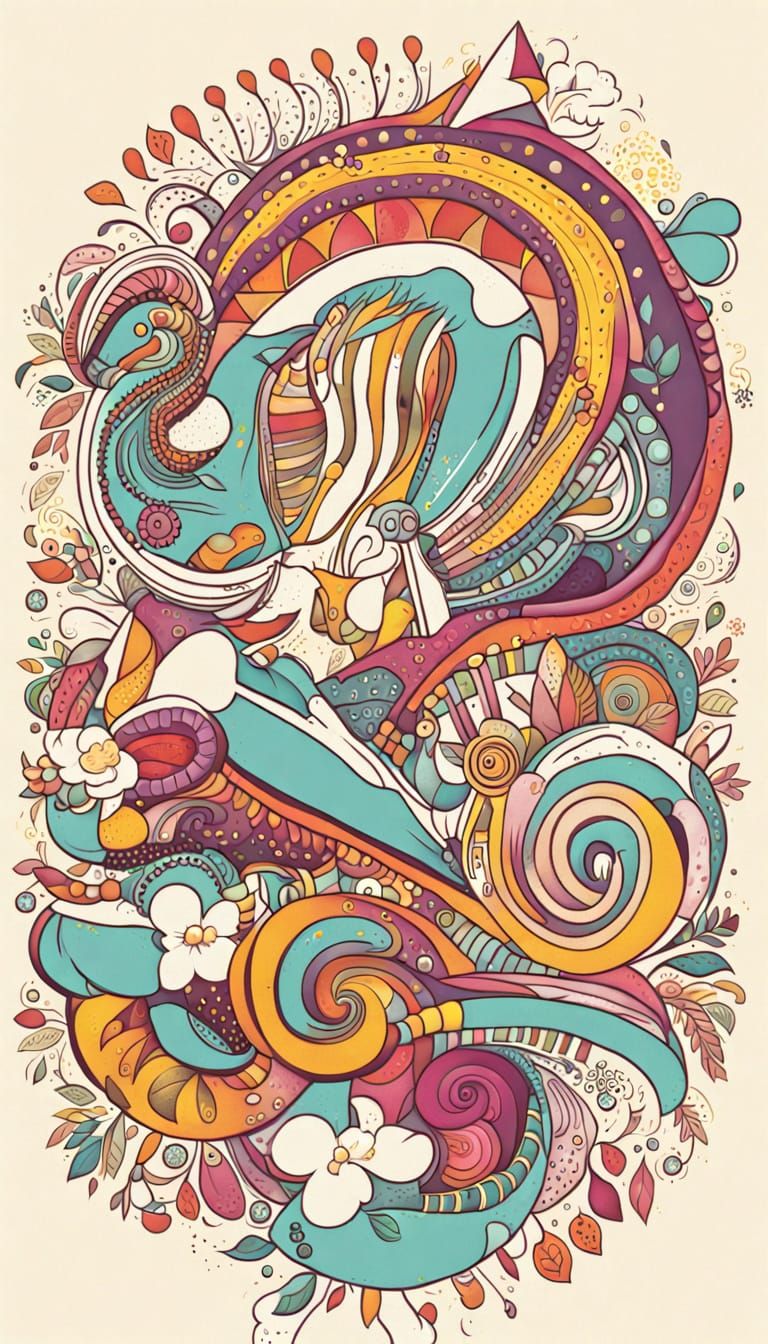 Abstract AI-Generated Hex Sign Design