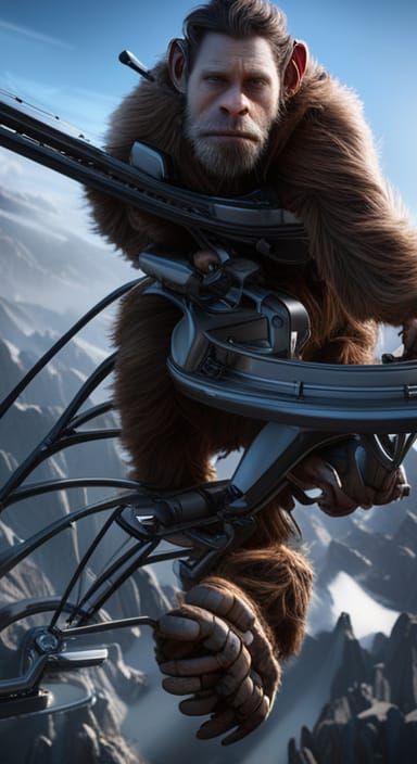 Paul Rudd as Bigfoot on a Sci-Fi Rollercoaster