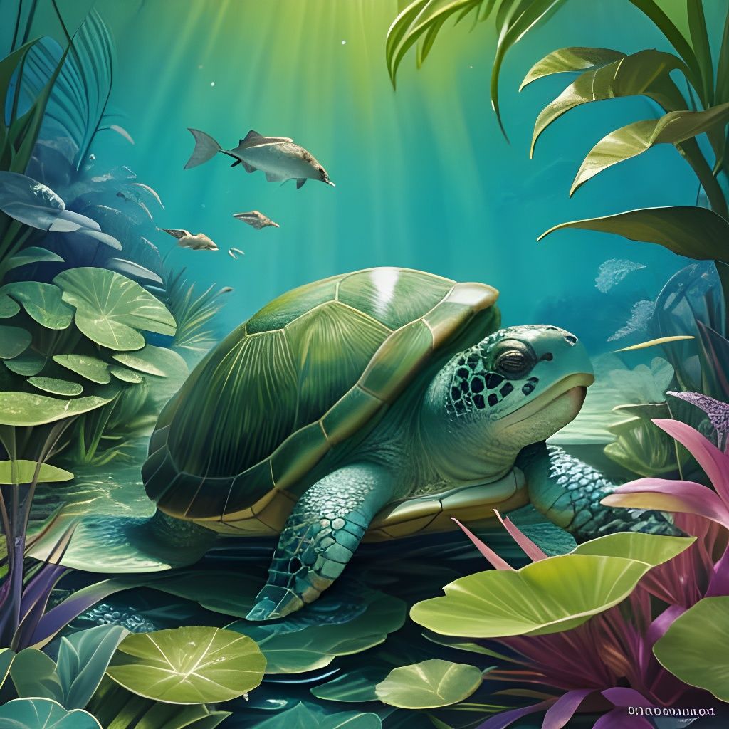 AI Image of Singing Turtle
