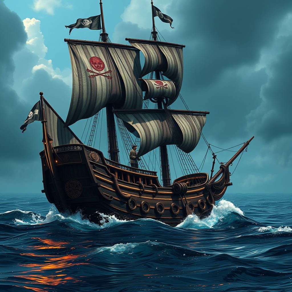 Surreal Pirate Ship Reveals Forgotten Treasure