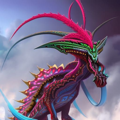 Extraterrestrial Mythical Creature in Hyperrealistic Splash ...