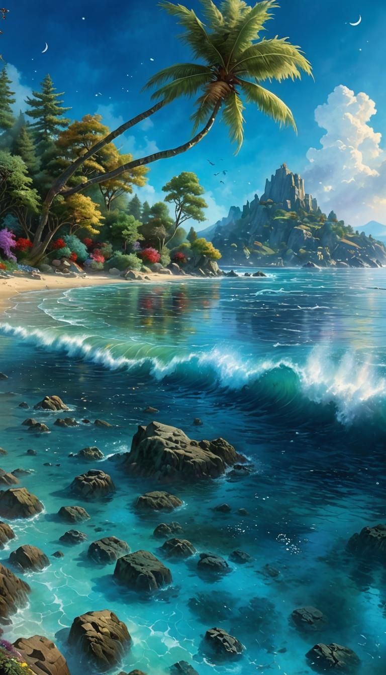Ethereal Fantasy Sea in Hyperdetailed Style