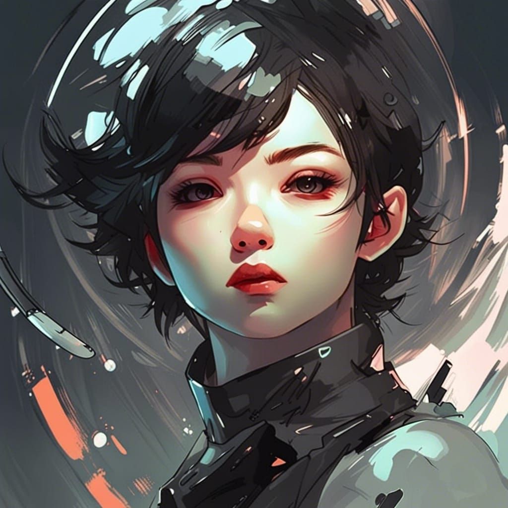 Elegant Portrait in Guweiz Style