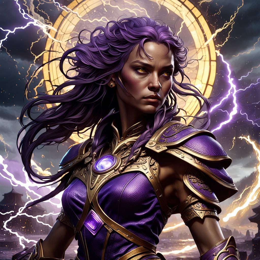 Epic Lightning Storm in Dark Fantasy Style