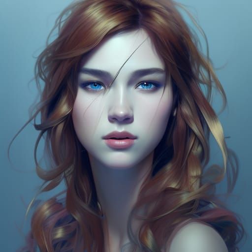 Stunning Portrait of a TikTok Model in Digital Art