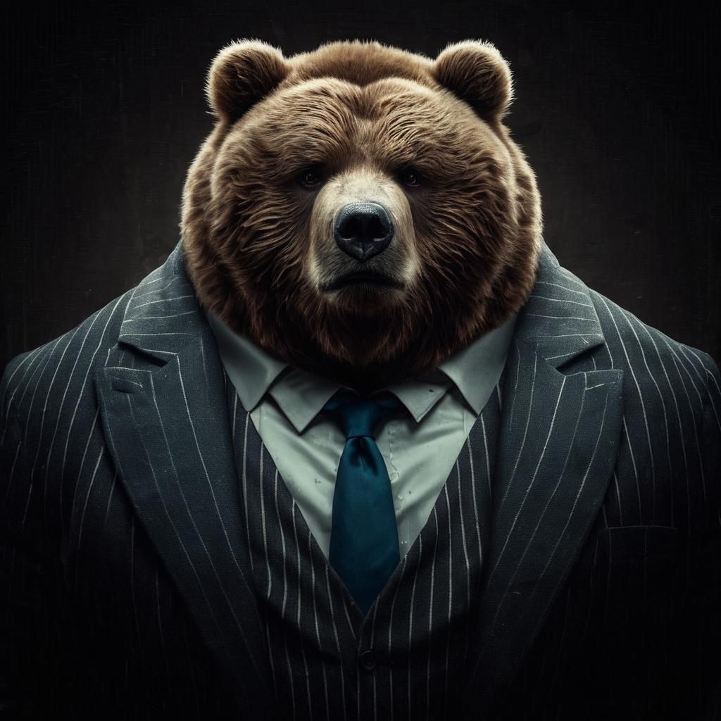Ominous Kodiak Bear Mafia Boss in Alley
