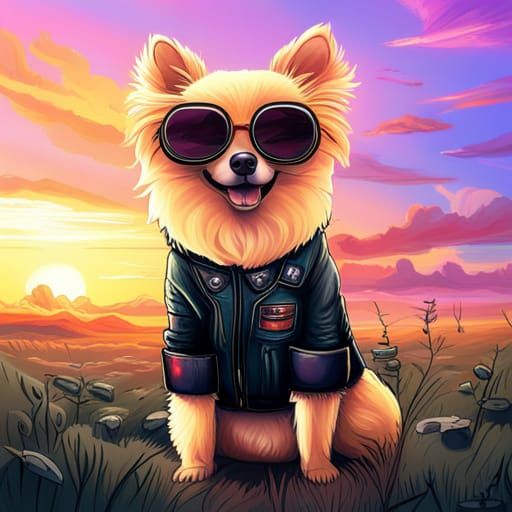 Pumped up Pomeranian