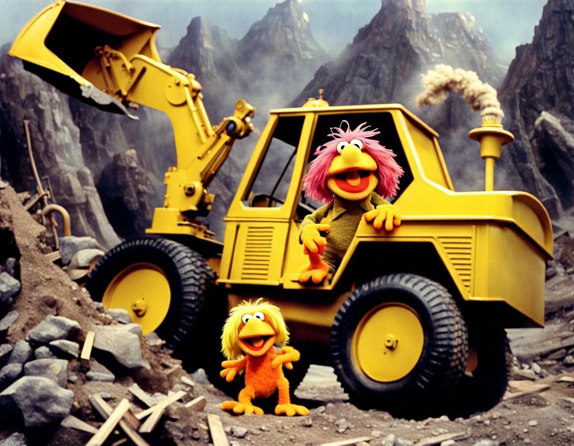 Fraggle Bulldozer Demolishes Doozer Neighborhood