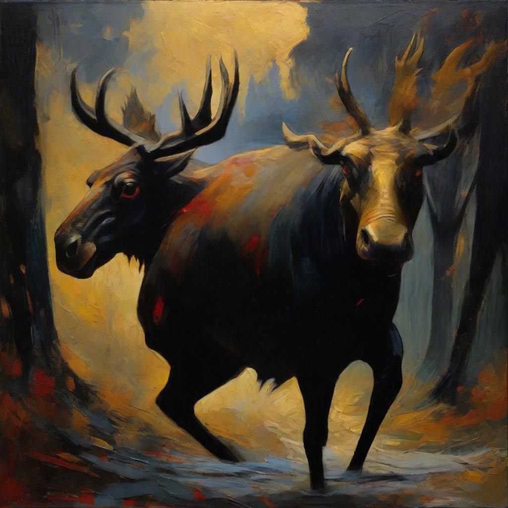 Surrealist Animals Face Troubles in Expressionist Style