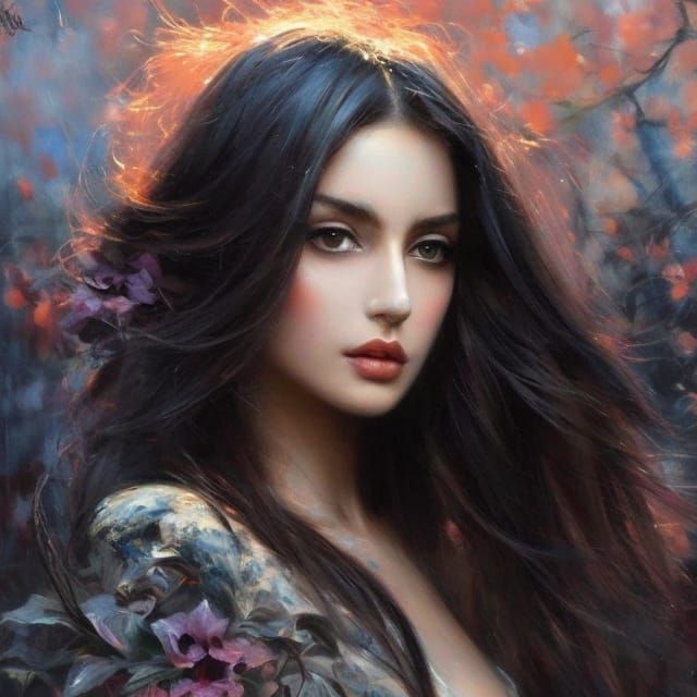 Modern Girl with Amazing Features in Royo Style