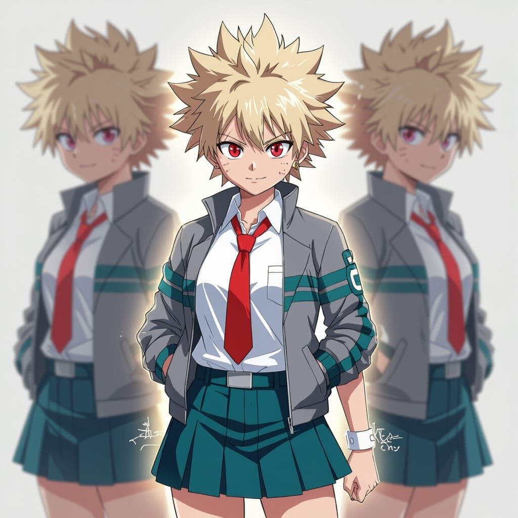 Natsuki Bakugo Anime Portrait: UA High Student