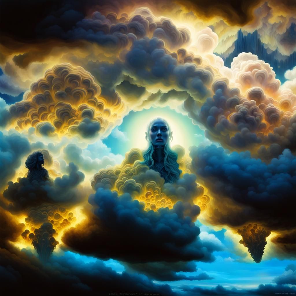 Glowing Spirit Entity in Mystical Ceremony