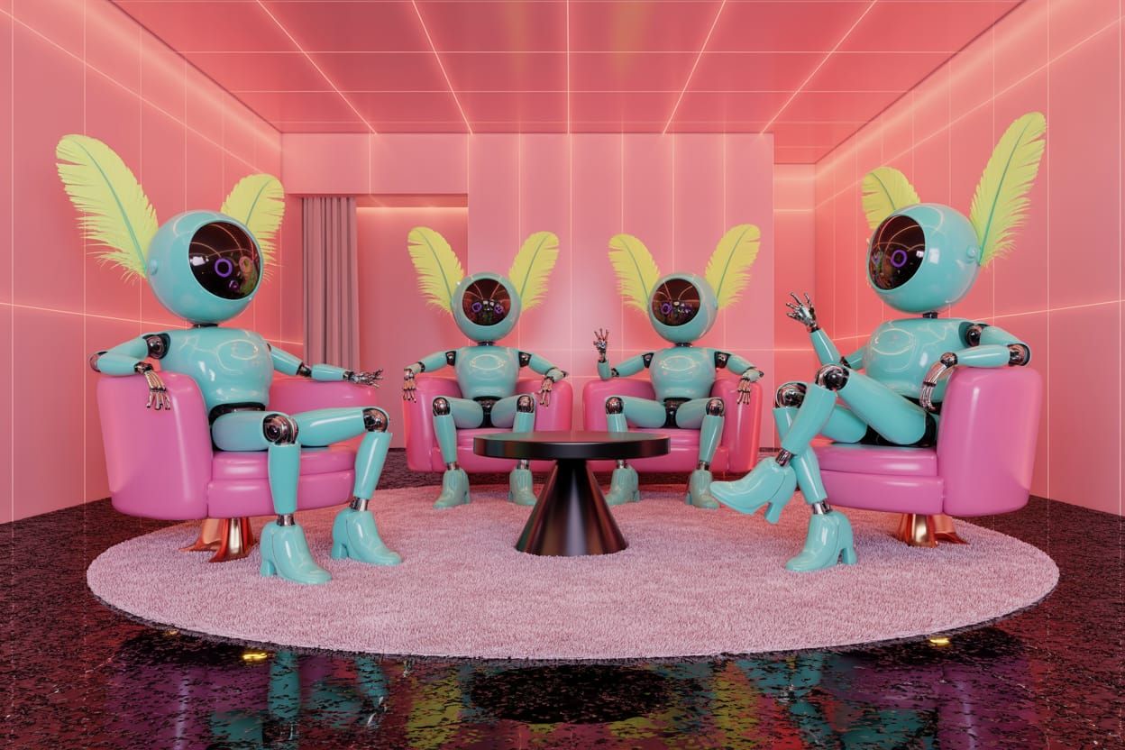 Cyberhybridism in Bold Pastels