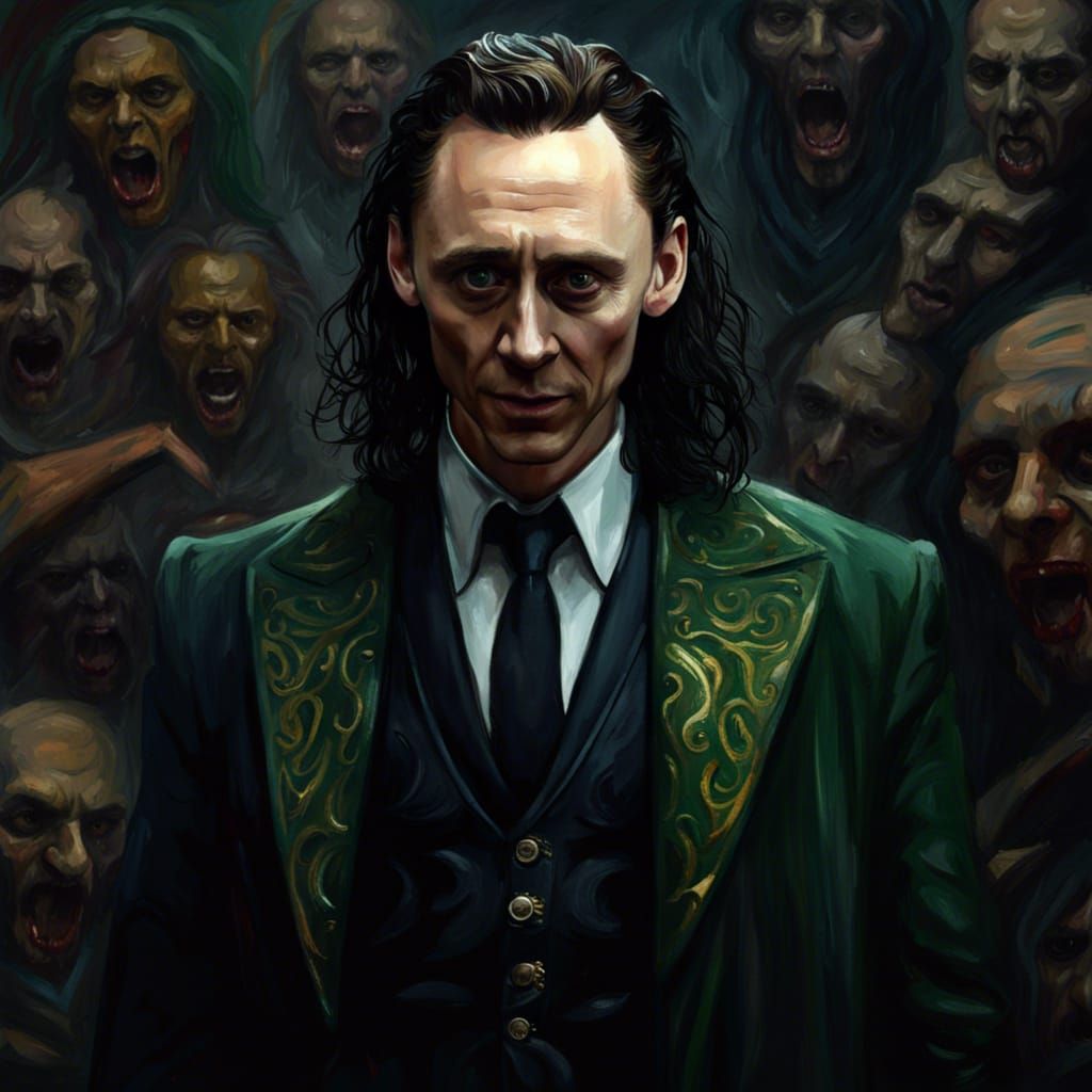 Creepy Psychotic Loki as Gothic Impressionist Painting