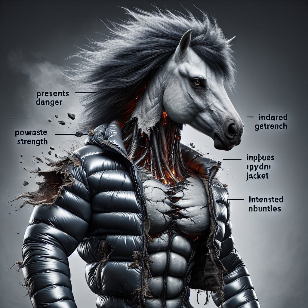 Animal/Woman Centaur in a modern outfit. Trying to look very dangerous and fierce