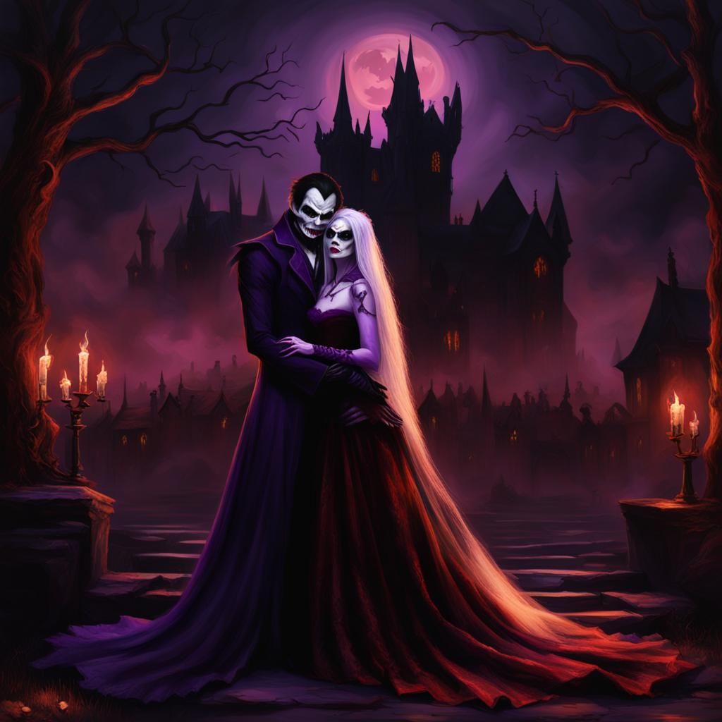 Purple Vampire Nightmare Couple