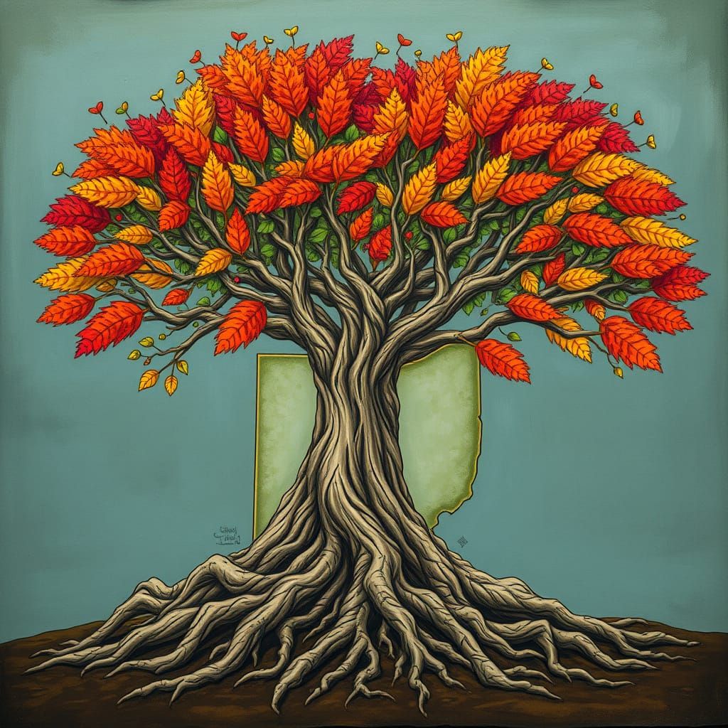 Whimsical Tree Map of Ohio