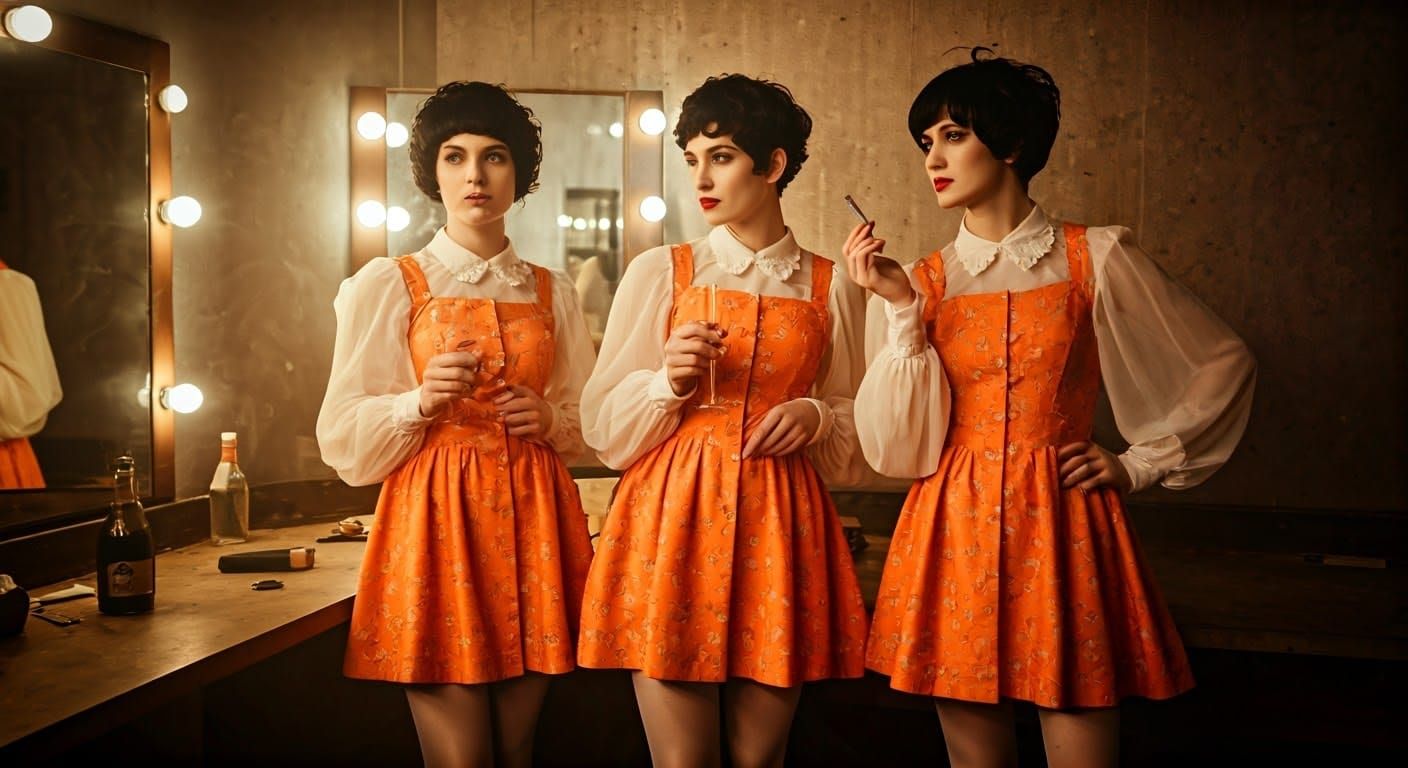 Moody 1960s Pin-Ups Pose in Smoky Vintage Glamour