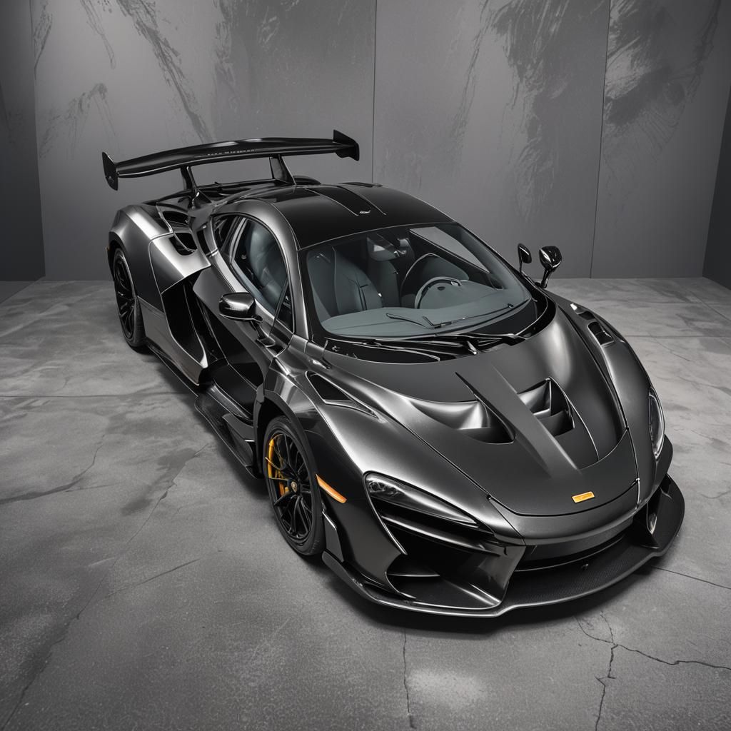 McLaren Senna in Hyperrealistic Splash Art Style