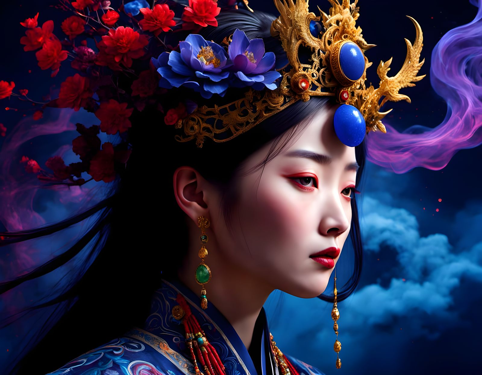 Majestic Wu Shaman in Midnight Blues