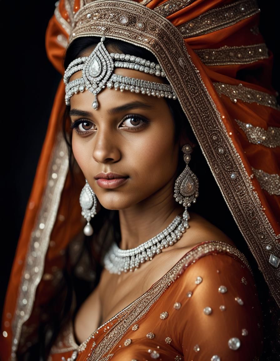 Stunning Indian Girl Portrait in Studio Lighting