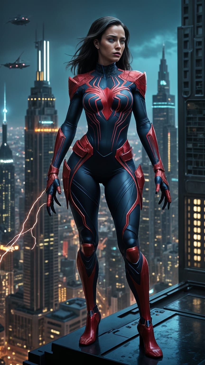 Spider-Woman 2099 in Cyberpunk Nueva York