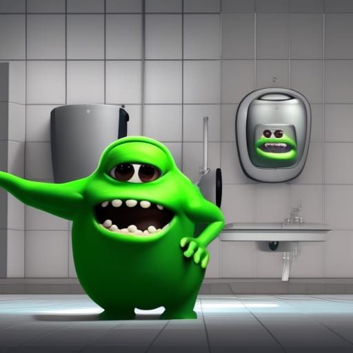 Monster Toilet Concept Art in 3D Style